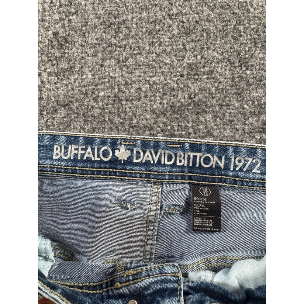 Buffalo David Bitton Jeans Evan X Slim Straight Stretch 36x29 Medium Wash